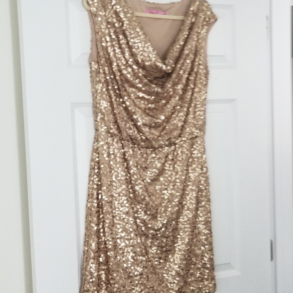 glamour gold dress